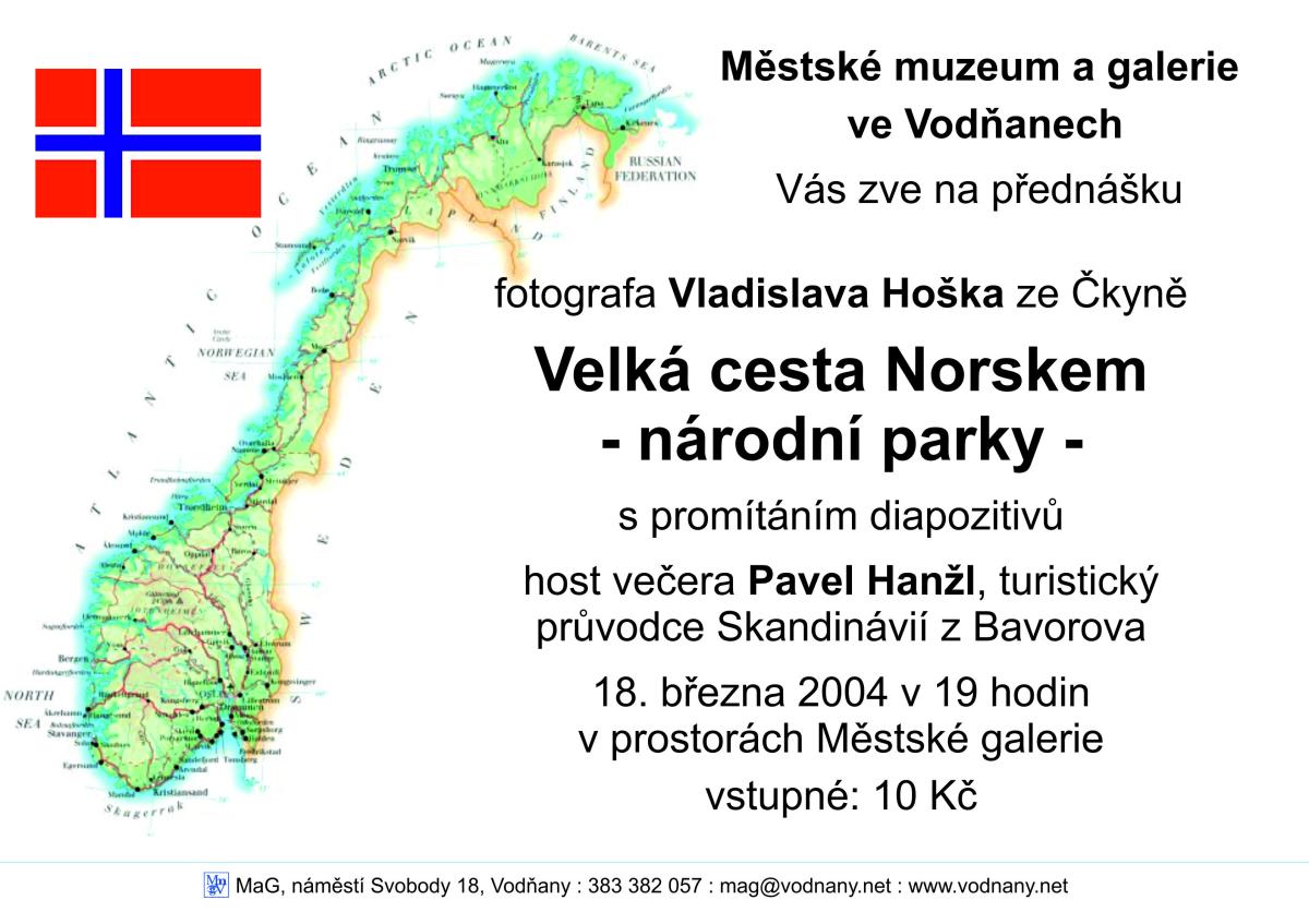 Plakát - Velká cesta Norskem - národní parky