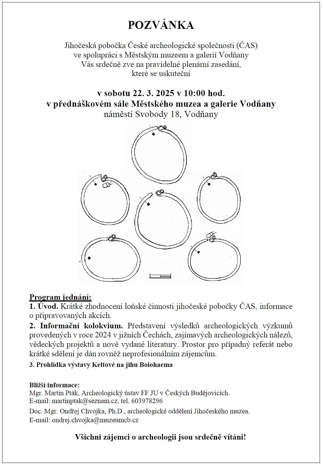 Plakát - Jihočeská pobočka České archeologické společnosti