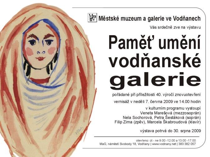 Plakát - Paměť umění vodňanské galerie