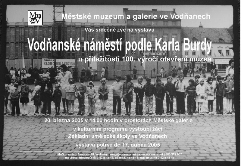 Plakát - Vodňanské náměstí podle Karla Burdy