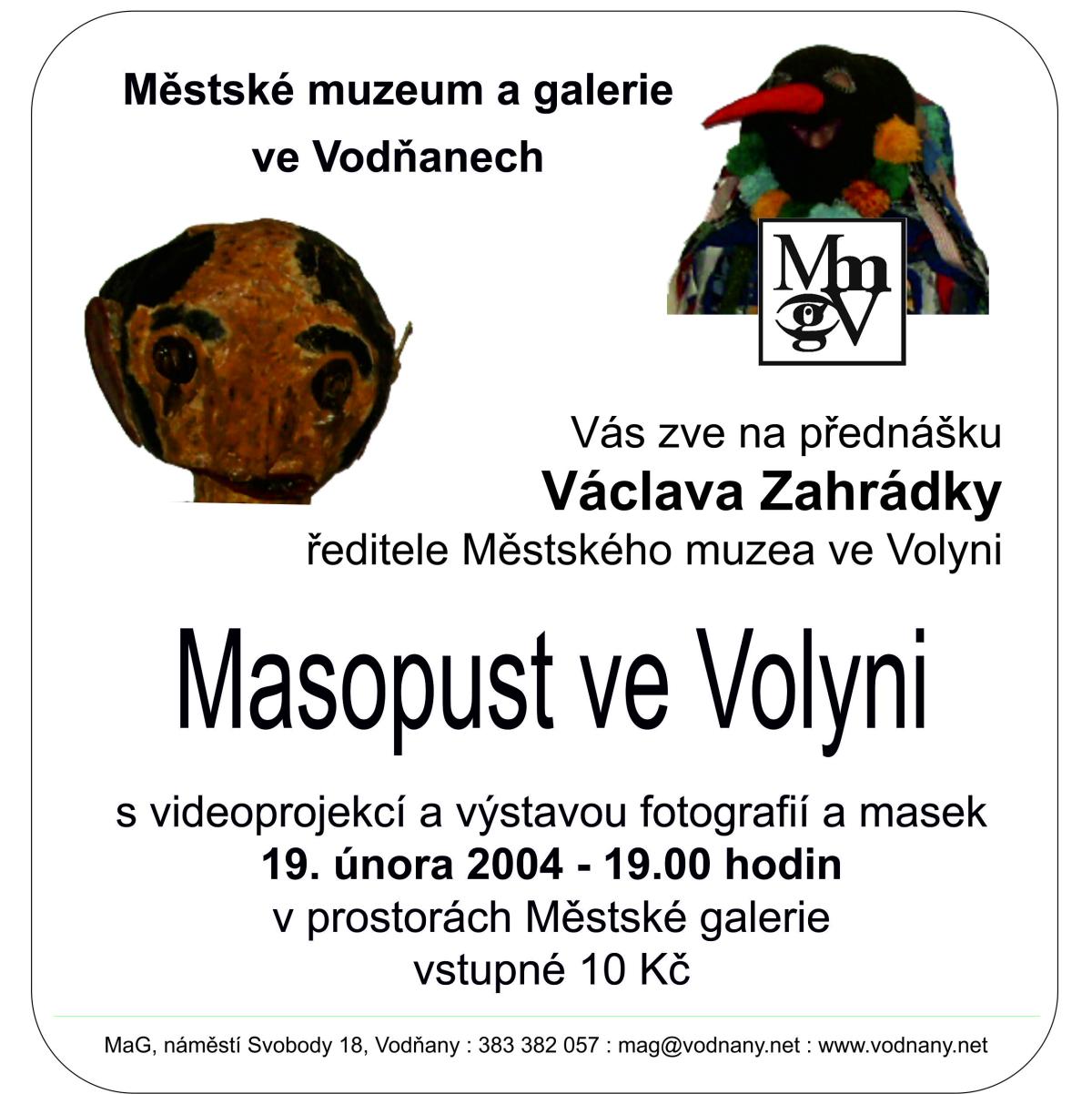 Plakát - Masopust ve Volyni